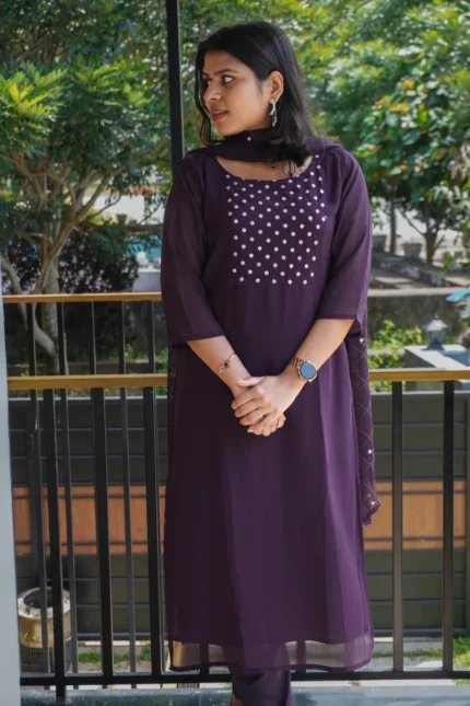 Georgette 3 piece set (with lining)